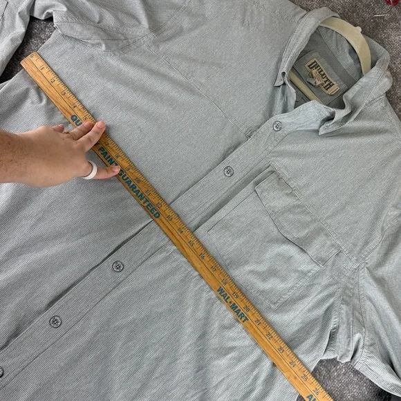 Duluth Trading Co Button Down Sol Survivor Shirt Standard Fit Mens XL Blue Gray - Picture 3 of 6